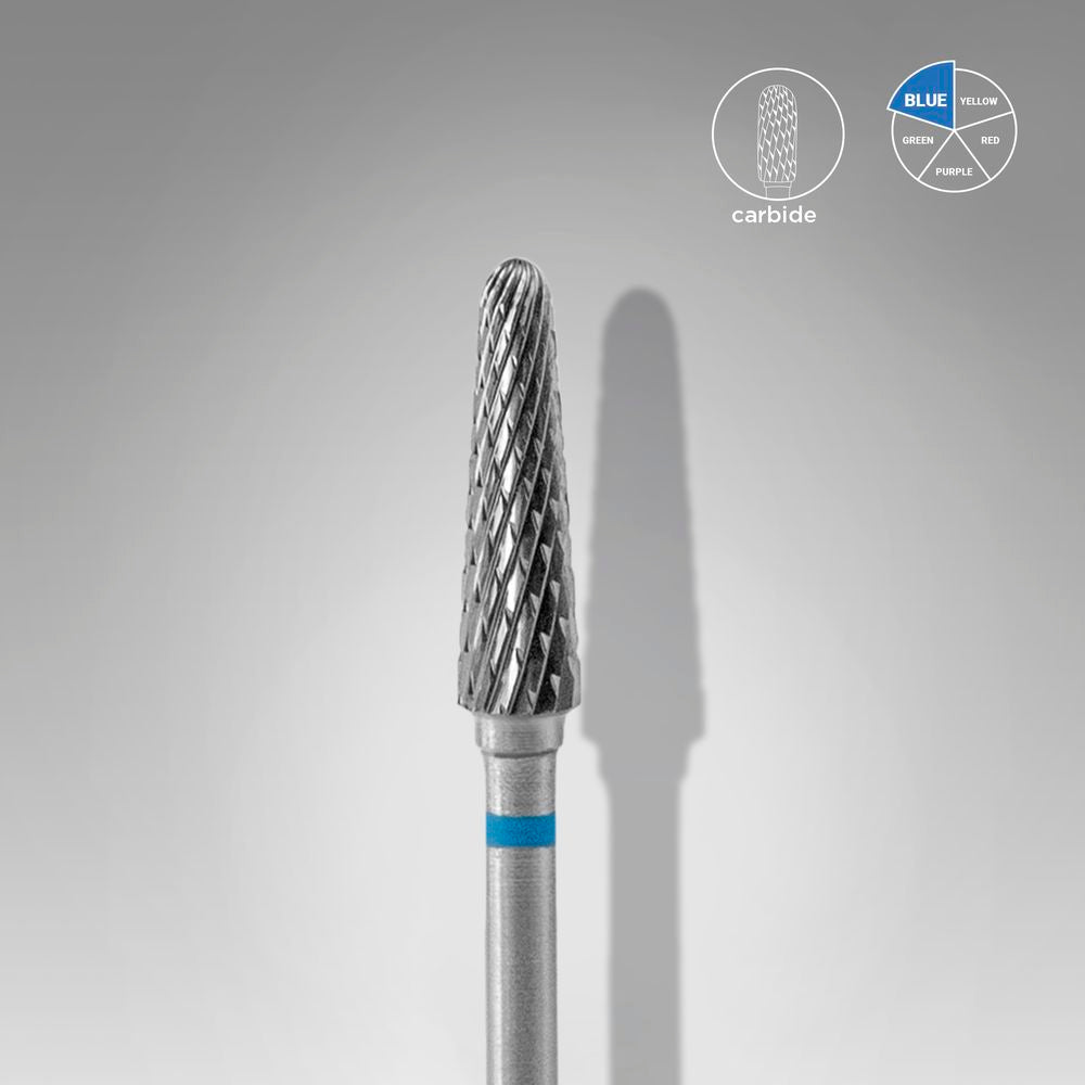 Carbide nail drill bit, “frustum” blue, head diameter 4 mm / working part 13 mm image 0